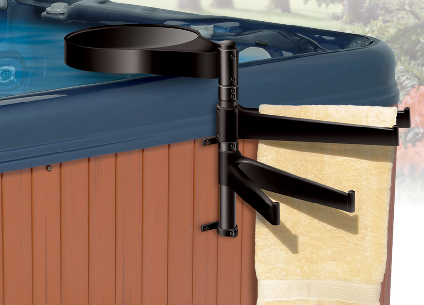 Towl Rack and Table for Hot Tubs and Spas